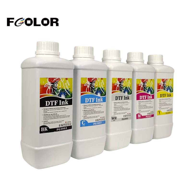 FCOLOR Dtf PET Film Printing DTF Ink With White Ink for Epson L1800 i3200 i4720 XP600 I1600 Dtf Printer