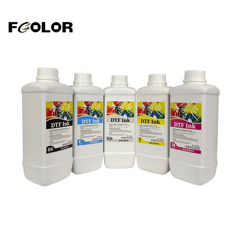 FCOLOR Dtf PET Film Printing DTF Ink With White Ink for Epson L1800 i3200 i4720 XP600 I1600 Dtf Printer