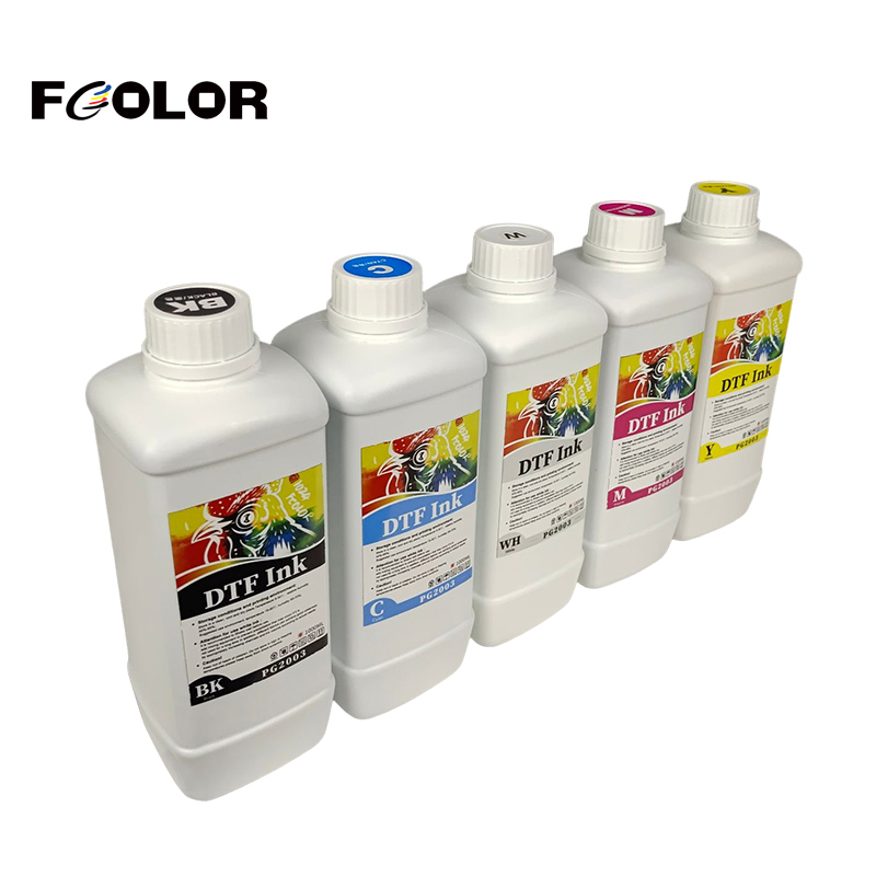 FCOLOR Dtf PET Film Printing DTF Ink With White Ink for Epson L1800 i3200 i4720 XP600 I1600 Dtf Printer