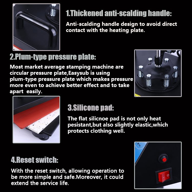 Easysub Combo Heat Sublimation Transfer Machine 12x15 inch maquina de sublimacio 15 in 1 Heat Press Machines for t -shirt 1