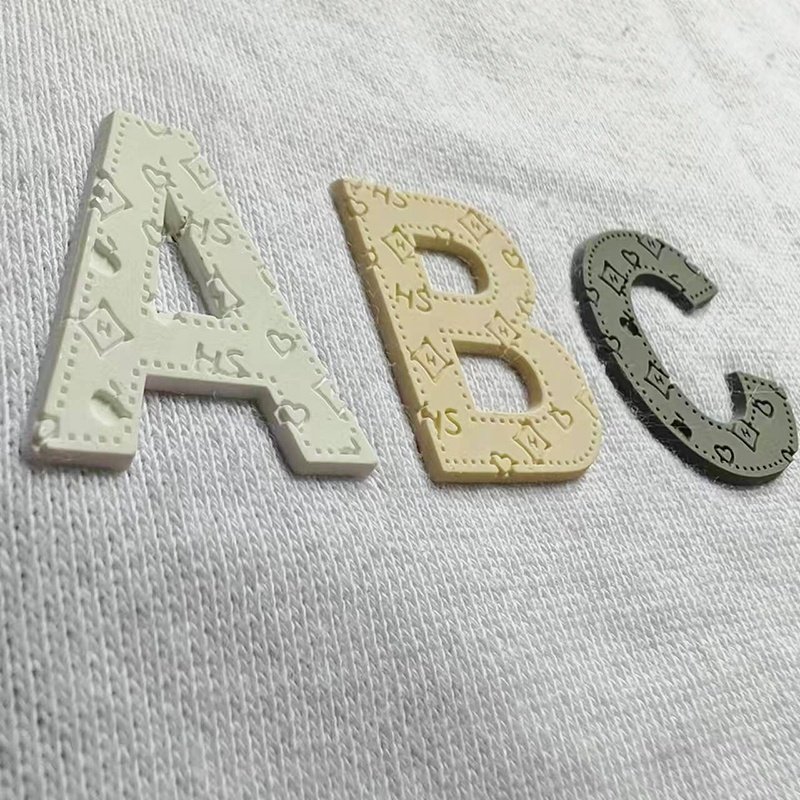 Custom Clothing Accessories 3D Injection Molding Tools Transfer Label Washable Environmentally Friendly Durable TPU Silicone
