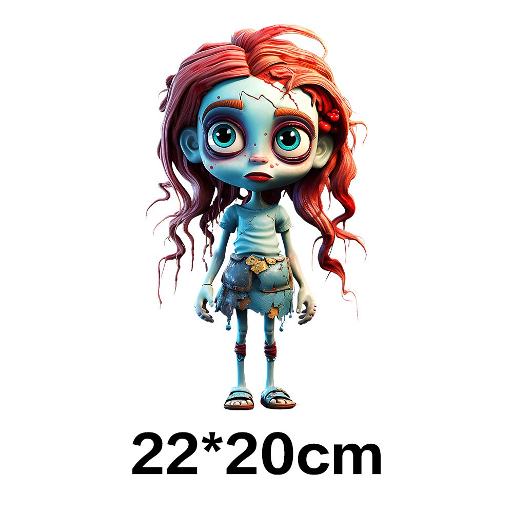 Cartoon DTF Print Heat Transfer Designs Plastisol IRON on Vinyl Stickers for Custom Size T-Shirts and Bags