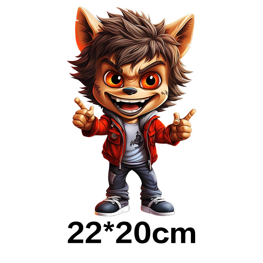 Cartoon DTF Print Heat Transfer Designs Plastisol IRON on Vinyl Stickers for Custom Size T-Shirts and Bags