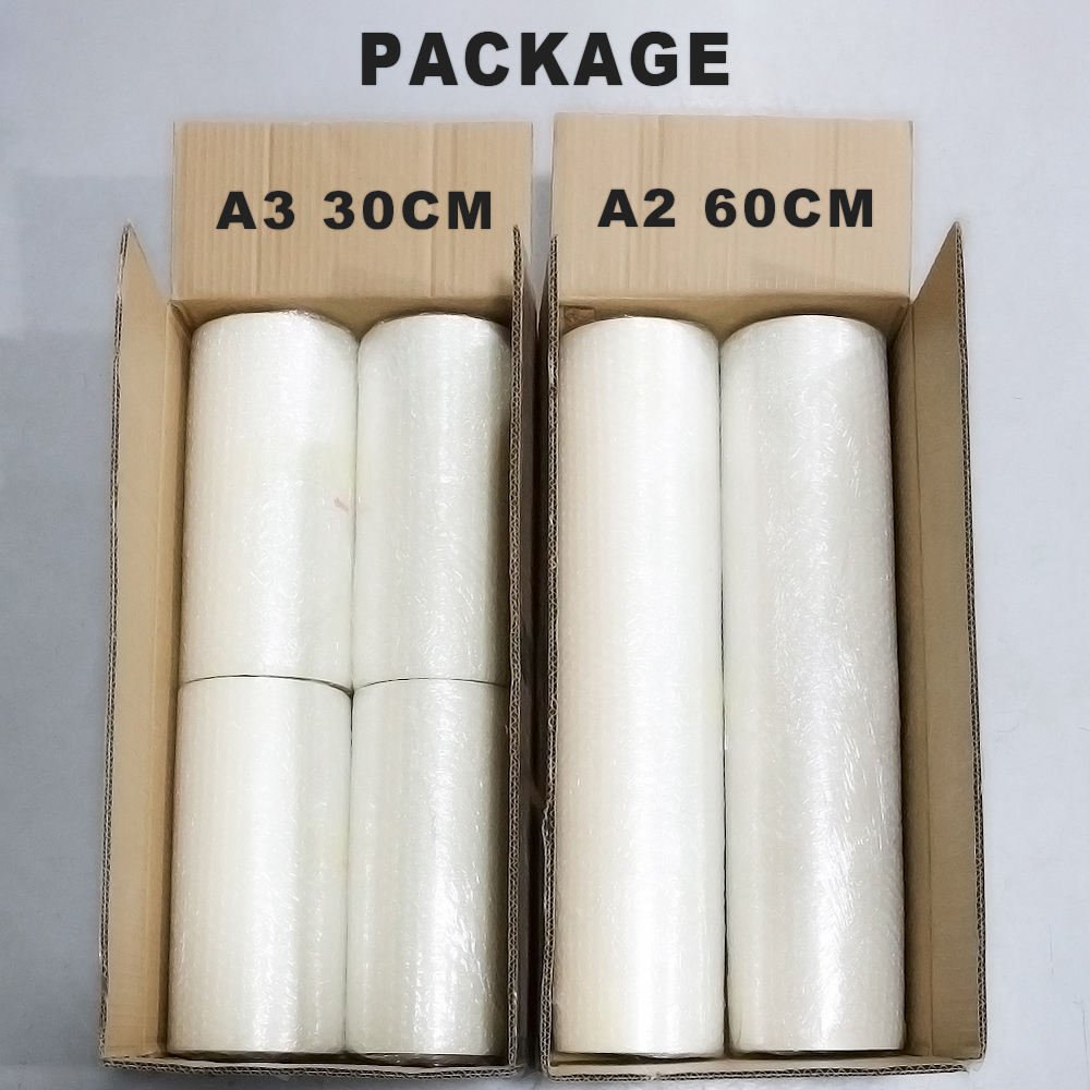 A3 A4 Transfer Film Cold Peel 30cm 33cm 60cm Hot Peel Non-Slip DTF PET Film Roll For DTF Printing On Cotton T-shirt