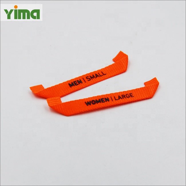 Customized satin woven label brand LOGO 3D silicone heat transfer printing luxury cotton label for clothing accessories