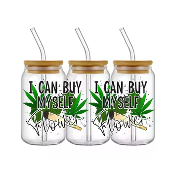 High Quality UV DTF Cup Packaging Waterproof Washable Glass Material for Water Transfer Printing Heat Technique for Mug Use