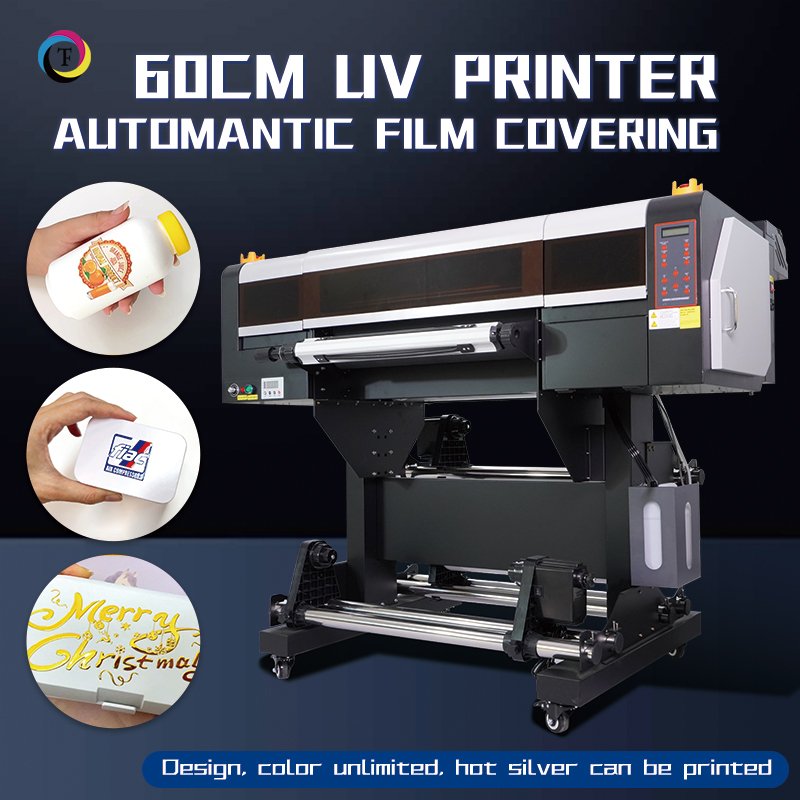 DTF UV Printer With Laminator Transfer Printing Machine AB Film Small UV Printer DTF A1 Cylinder Printer UV DTF Machine