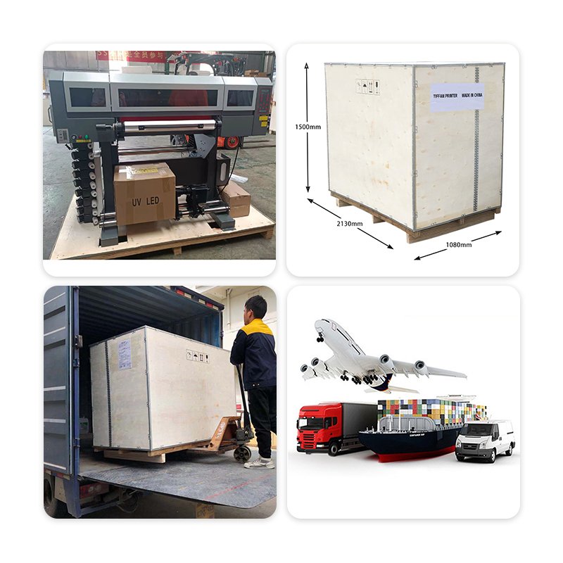 DTF UV Printer With Laminator Transfer Printing Machine AB Film Small UV Printer DTF A1 Cylinder Printer UV DTF Machine