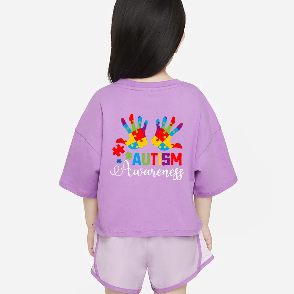 Wholesale Autism Awareness Heat Transfer Printing T-shirt Design