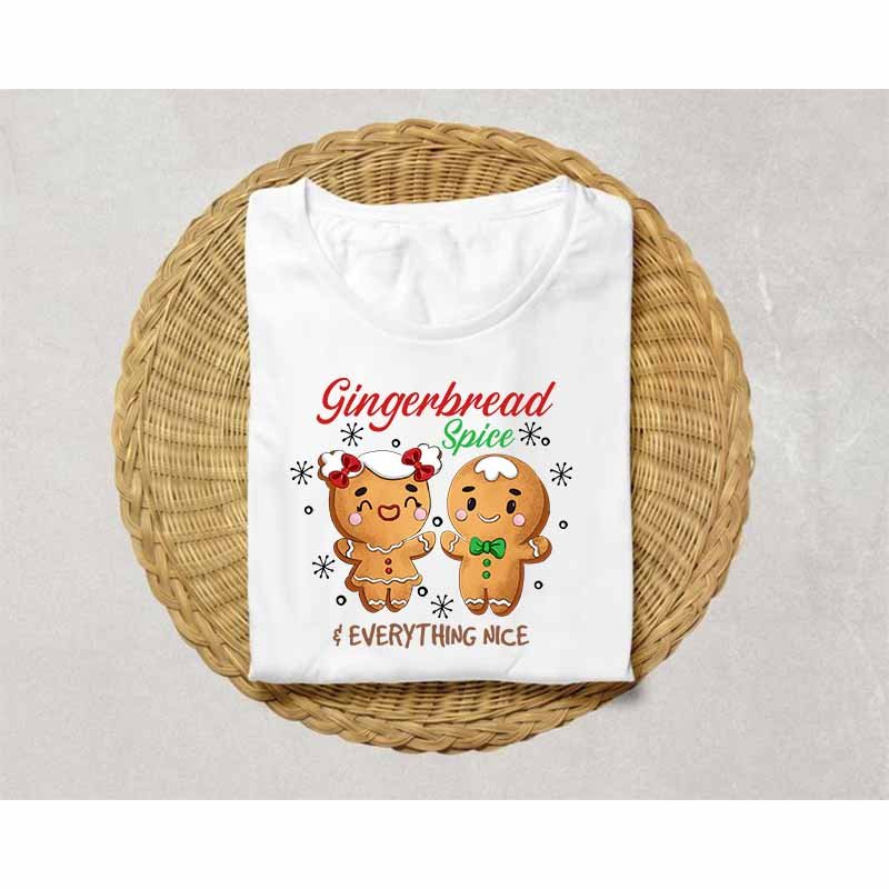 Christmas Dtf Transfers Gingerbread Man Cartoon Custom Logo Heat Transfer Printing Dtf Iron Sticker For T Shirt