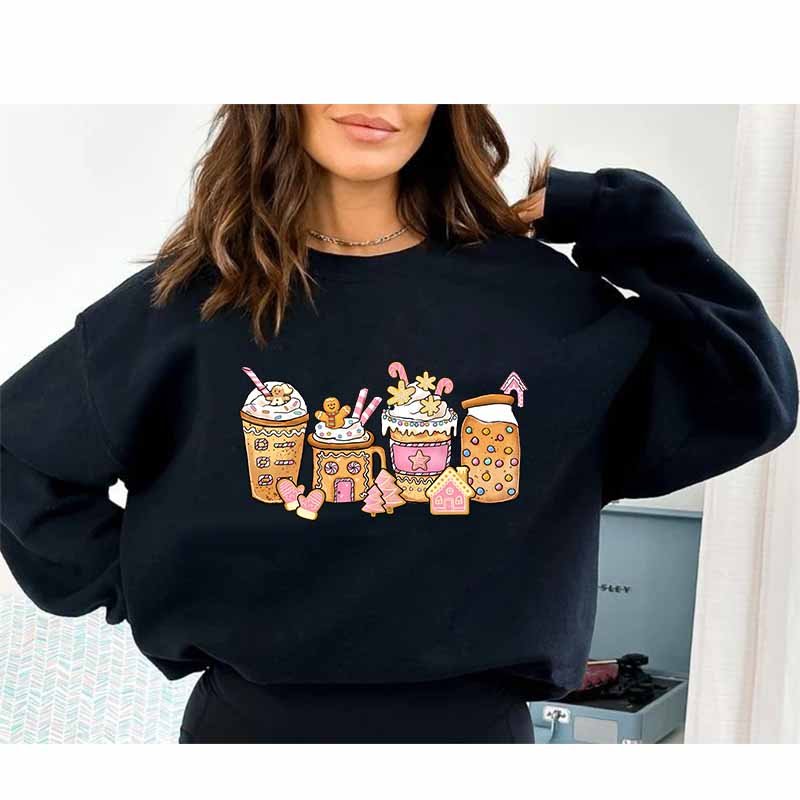 Christmas Dtf Transfers Gingerbread Man Cartoon Custom Logo Heat Transfer Printing Dtf Iron Sticker For T Shirt