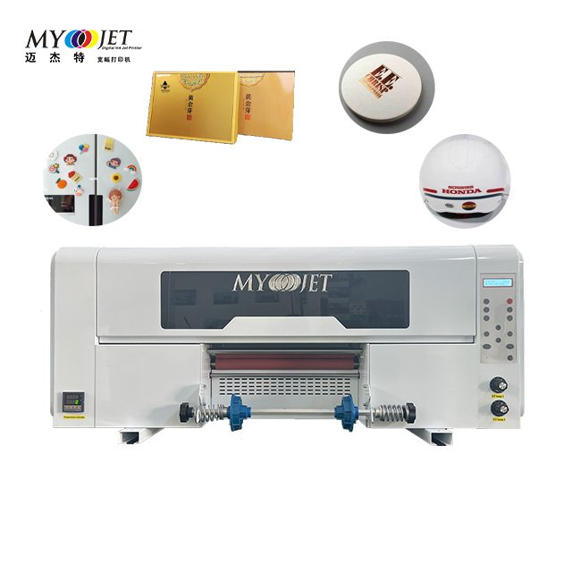 Myjet Oem XP600 A3 Uv Dtf Printer With Laminator Ab Film Pet Transfer Printing uv dtf film printer roll to roll uv dtf printer