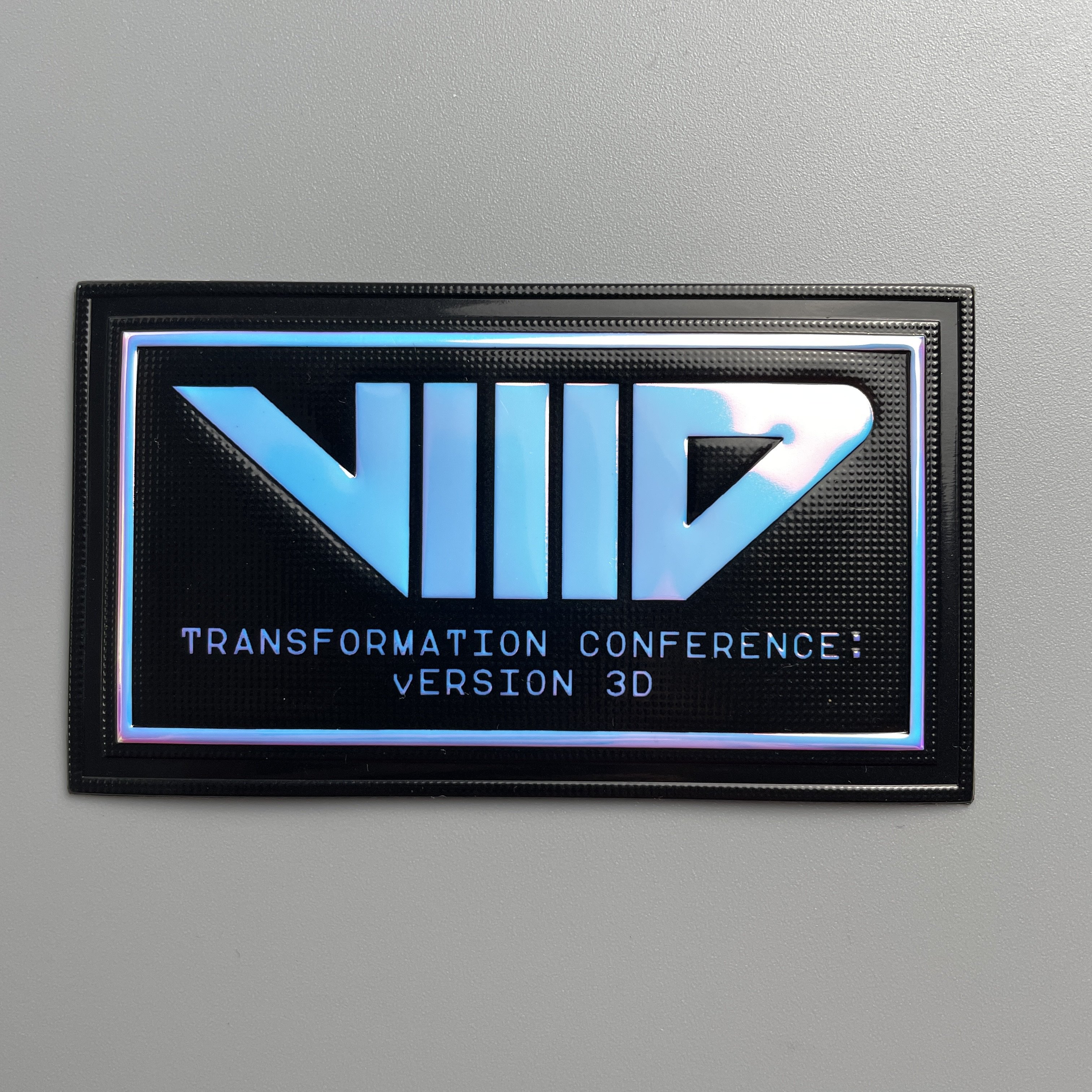 2023 New Design Iron on Sew on Custom Iridescent rainbow colored holographic effect hologram metallic TPU Soft TPU Patches
