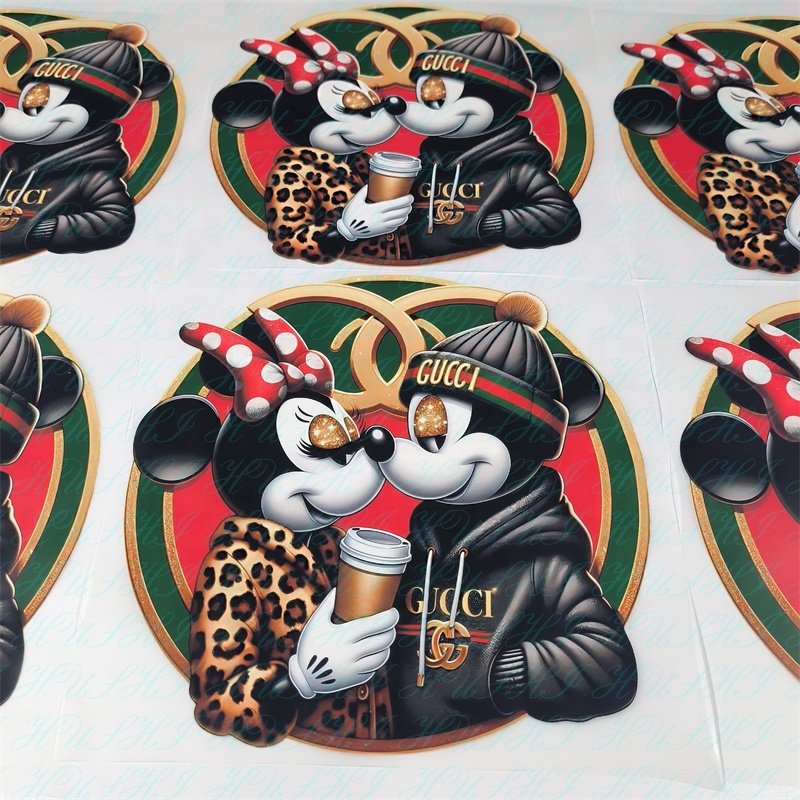 Wholesale custom designs iron on printable plastisol vinyl film designs heat transfer printing brand stickers for t shirts