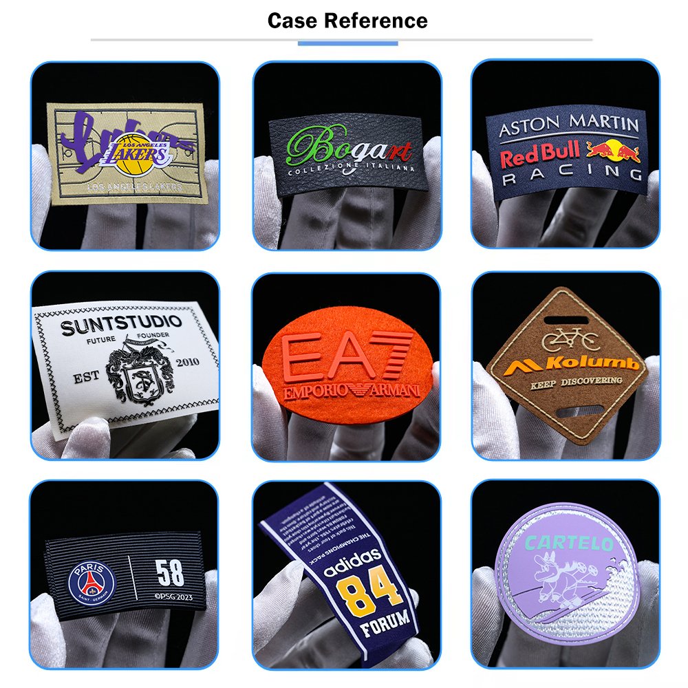 Custom Brand Clothing Labels Silicone Print Fabric Iron On Patch Rubber Heat Transfer Printing Logo Patches Garment Main Badges