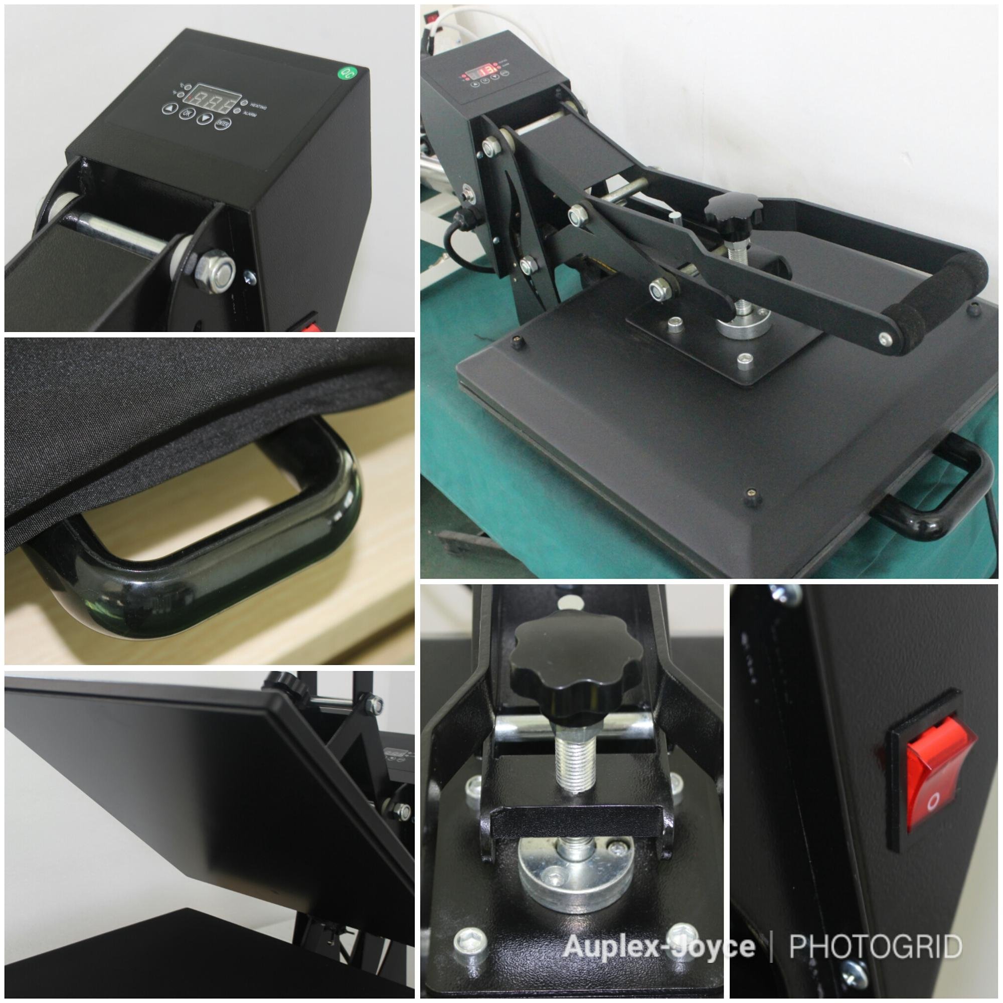 High Pressure 16x24 Heat Transfer Press Machine T Shirt 30 Provided Clothes Label Printing Machine Gear Hot Stamp Manual Auplex