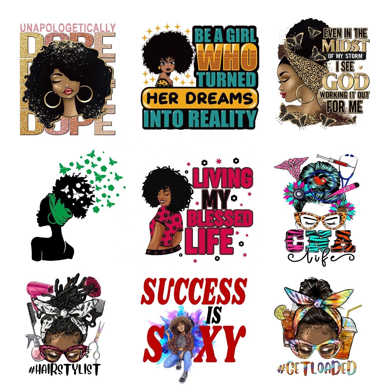 Manufacture low MOQ woman's logo vinyl stickers dtf transfers printing plastisol heat transfer for t shirt