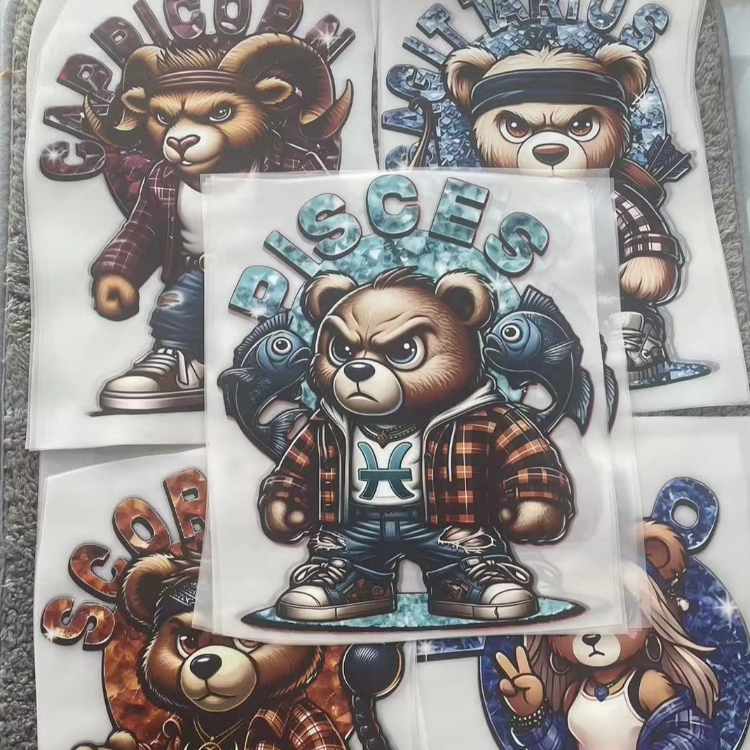 High quality stretchable Plastisol Heat Transfers Iron On Vinyl Dtf Transfer Design Ready Press