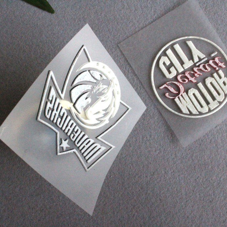 Matte Effect Design any color Clothing Colorful 3D Heat Silicone Transfer Label