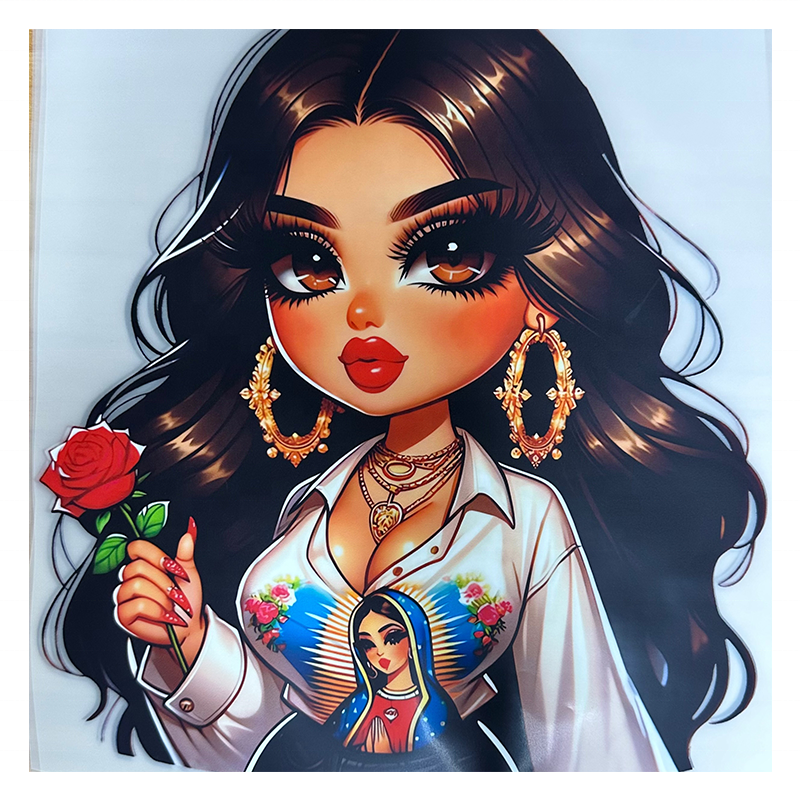 Customized anime dtf transfers ready for heat press plastic heat transfer dtf printed stickers for t-shirts heat transfers
