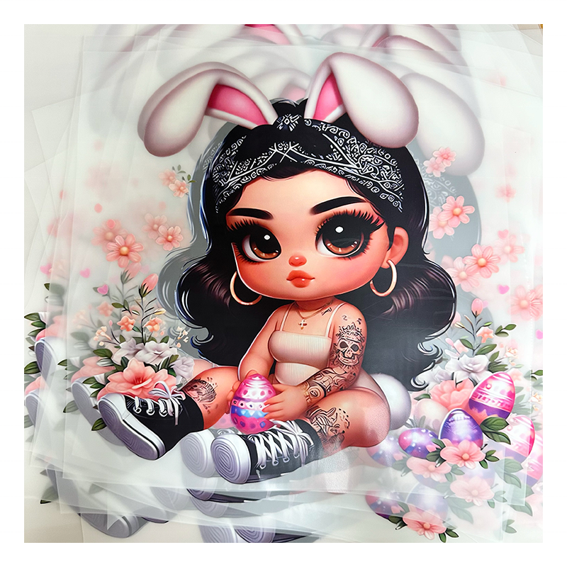 Customized anime dtf transfers ready for heat press plastic heat transfer dtf printed stickers for t-shirts heat transfers