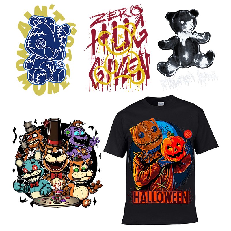 Wholesale High Quality Vinyl Heat Transfer Waterproof Labels DTF T-Shirts Fashion Stickers Transfer Printing Product