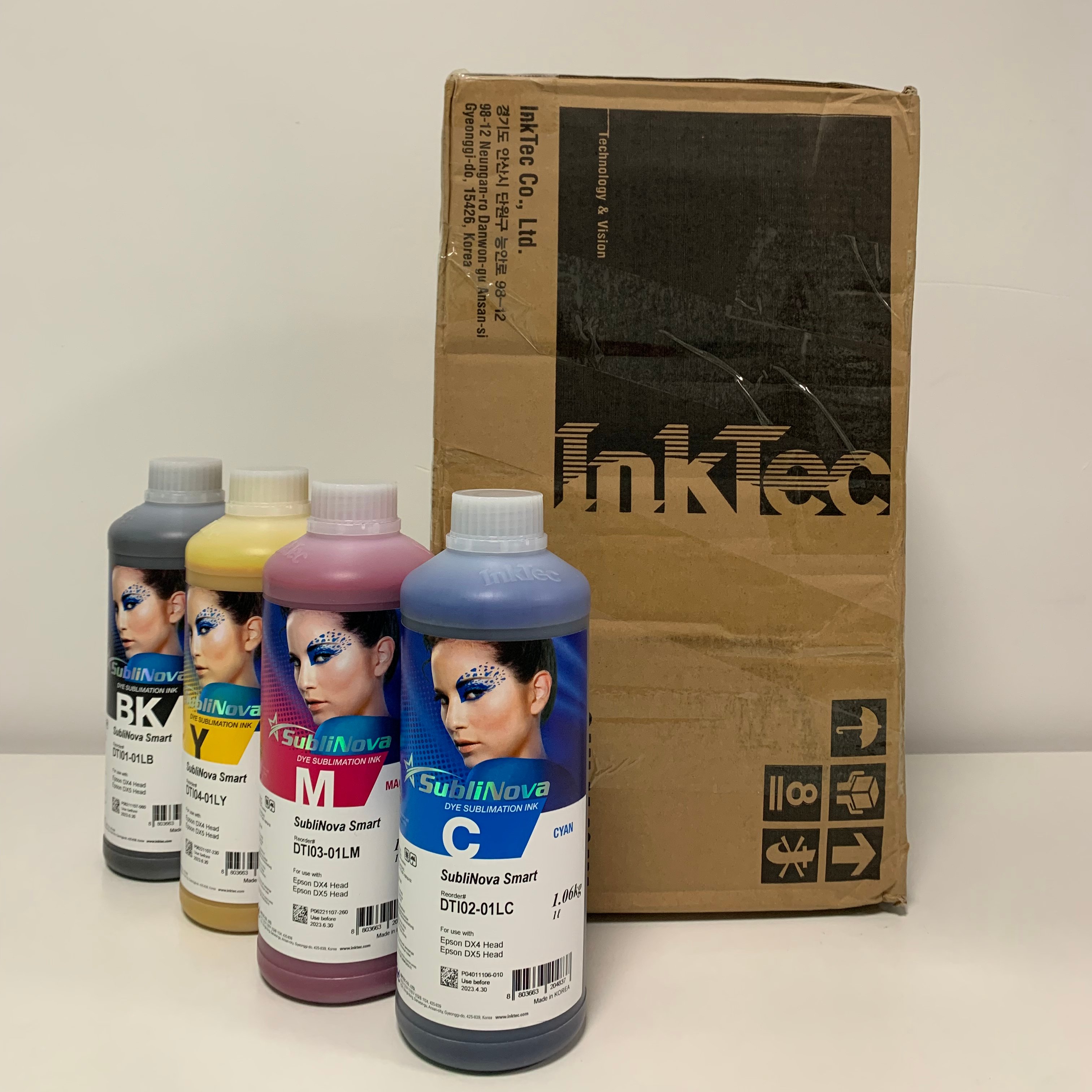Guangzhou Qijun 1 Liter Original Inktec smart DTI korea sublimation ink for sublimation printers