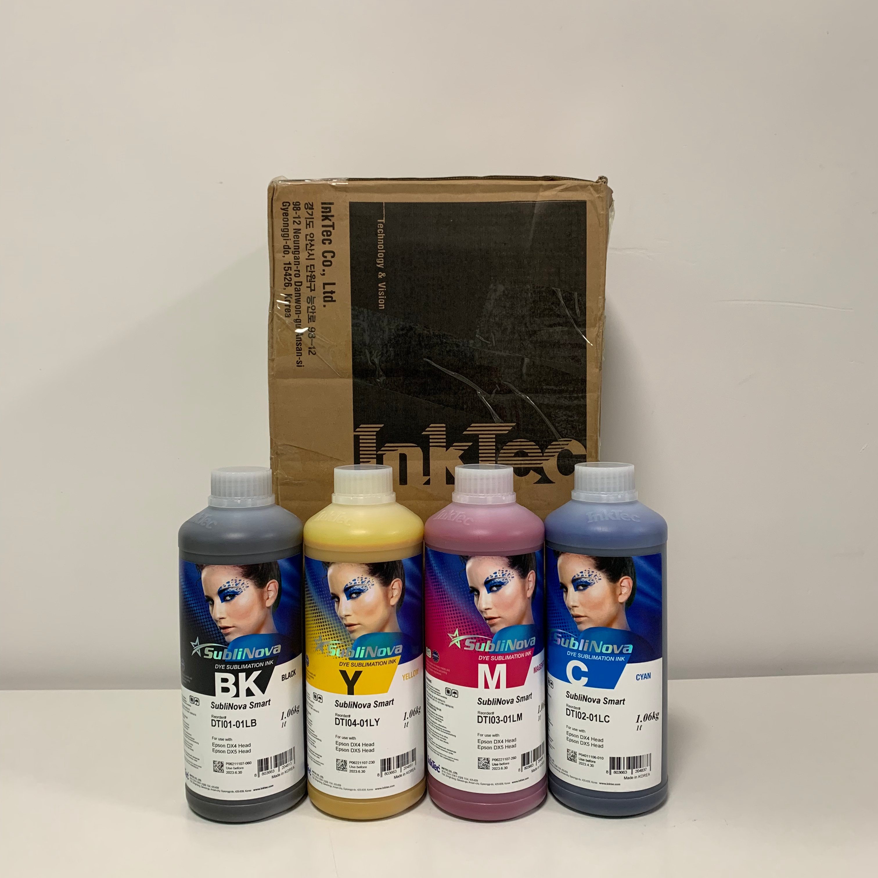Guangzhou Qijun 1 Liter Original Inktec smart DTI korea sublimation ink for sublimation printers