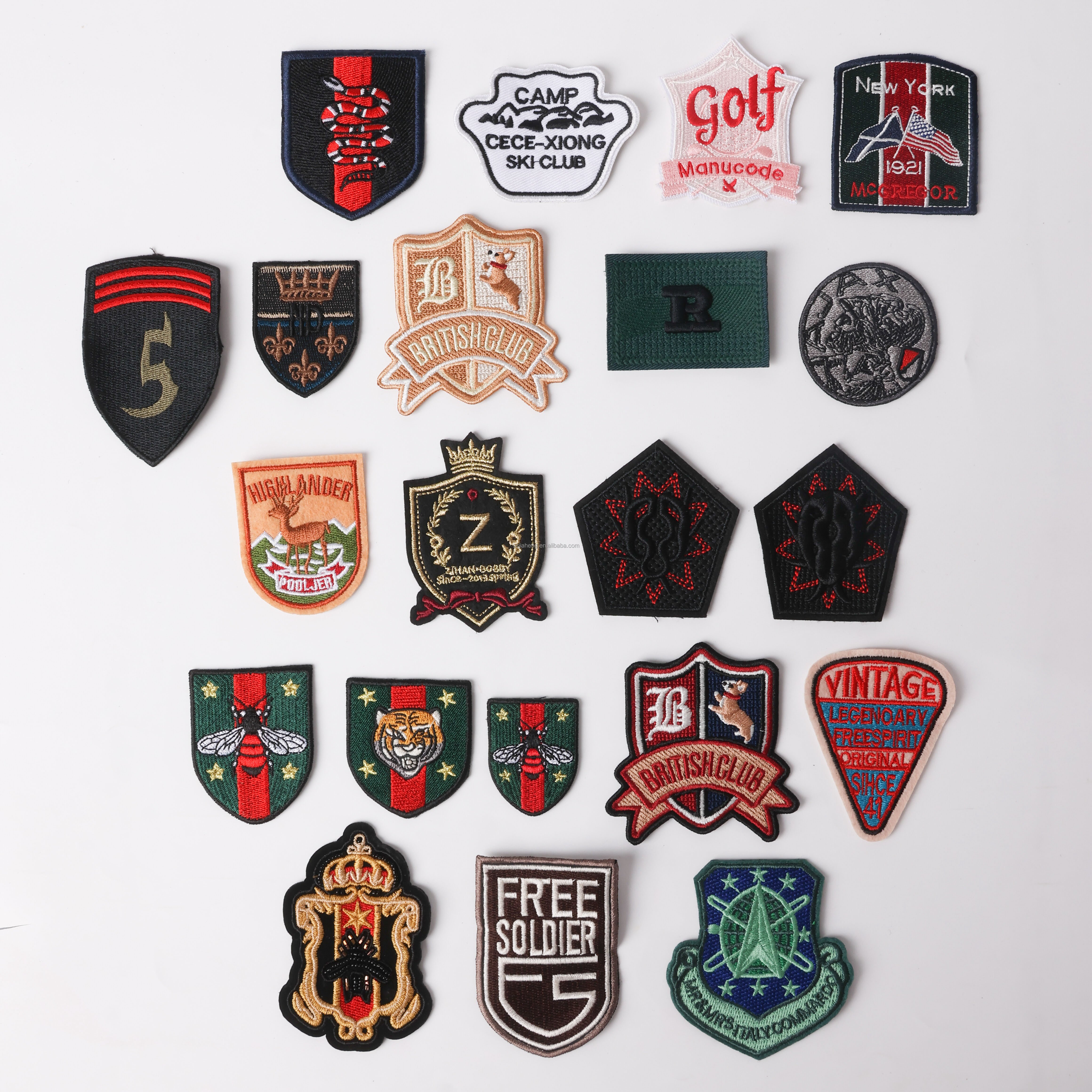 Custom Chenille Patches Embroidery Woven Leather Rubber Heat Transfer Printing PVC/PU Thermal Sublimation Patches