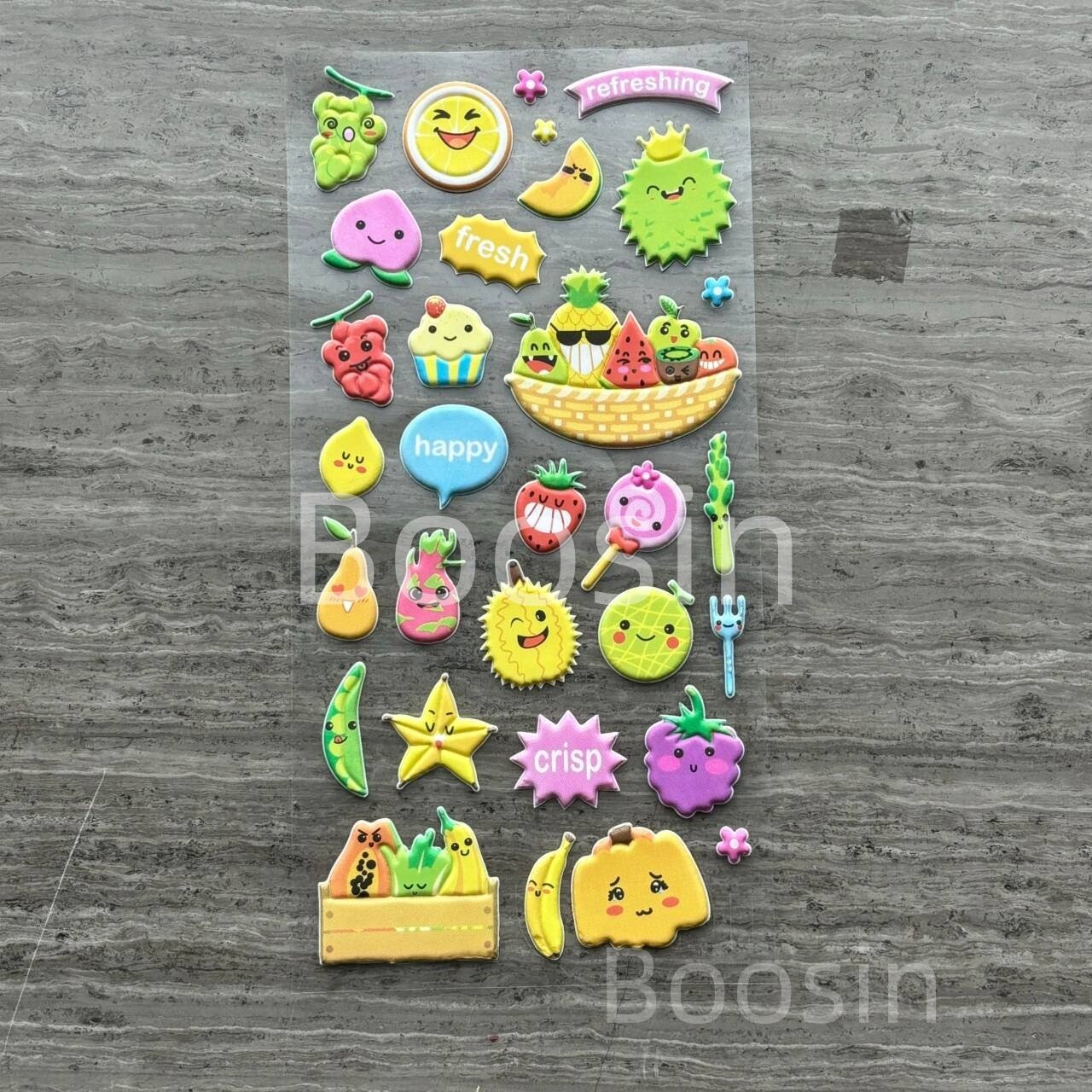 New Style Printed Waterproof Die Cut Adhesive Vinyl PVC Sticker Pack Logo Foam Stickers Cute Cartoon Flash sticker