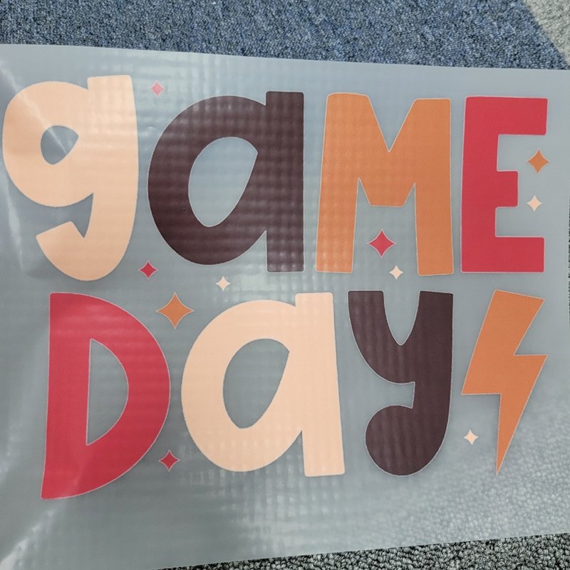 Custom Designs Quick Turnaround Direct To Film DTF Game Day Heat Transfers