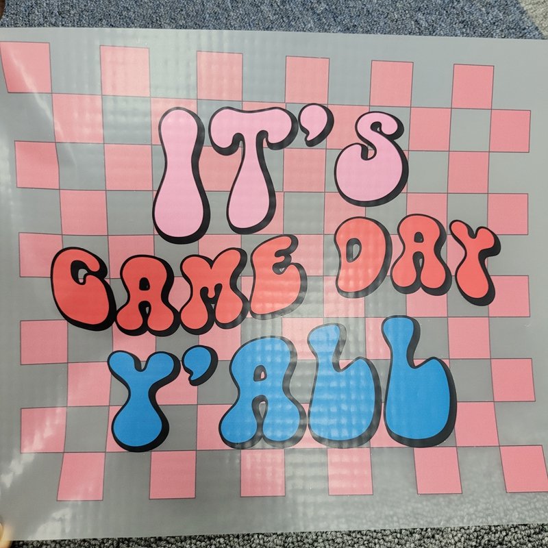 Custom Designs Quick Turnaround Direct To Film DTF Game Day Heat Transfers