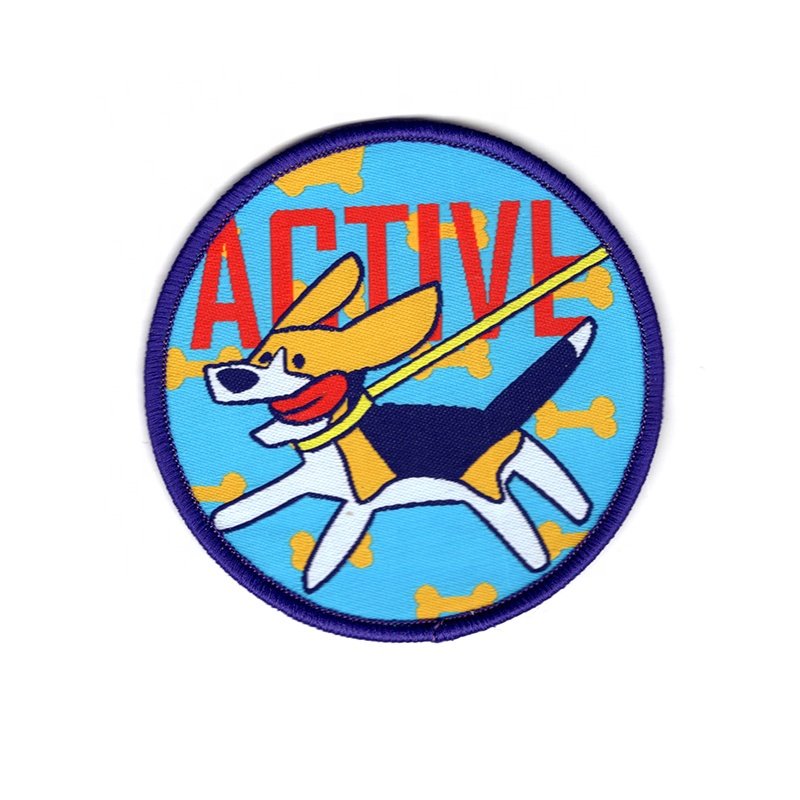 Quality Recycled Luxury Satin And Cotton Fabric badge thermal transfer printing patch sublimation patches for garment