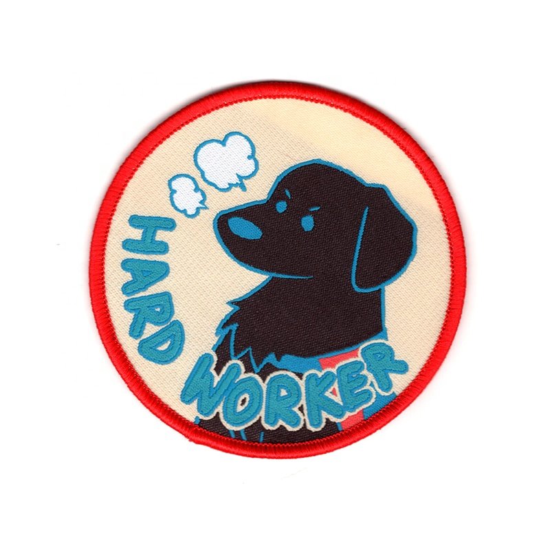 Quality Recycled Luxury Satin And Cotton Fabric badge thermal transfer printing patch sublimation patches for garment