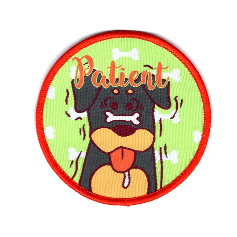 Quality Recycled Luxury Satin And Cotton Fabric badge thermal transfer printing patch sublimation patches for garment