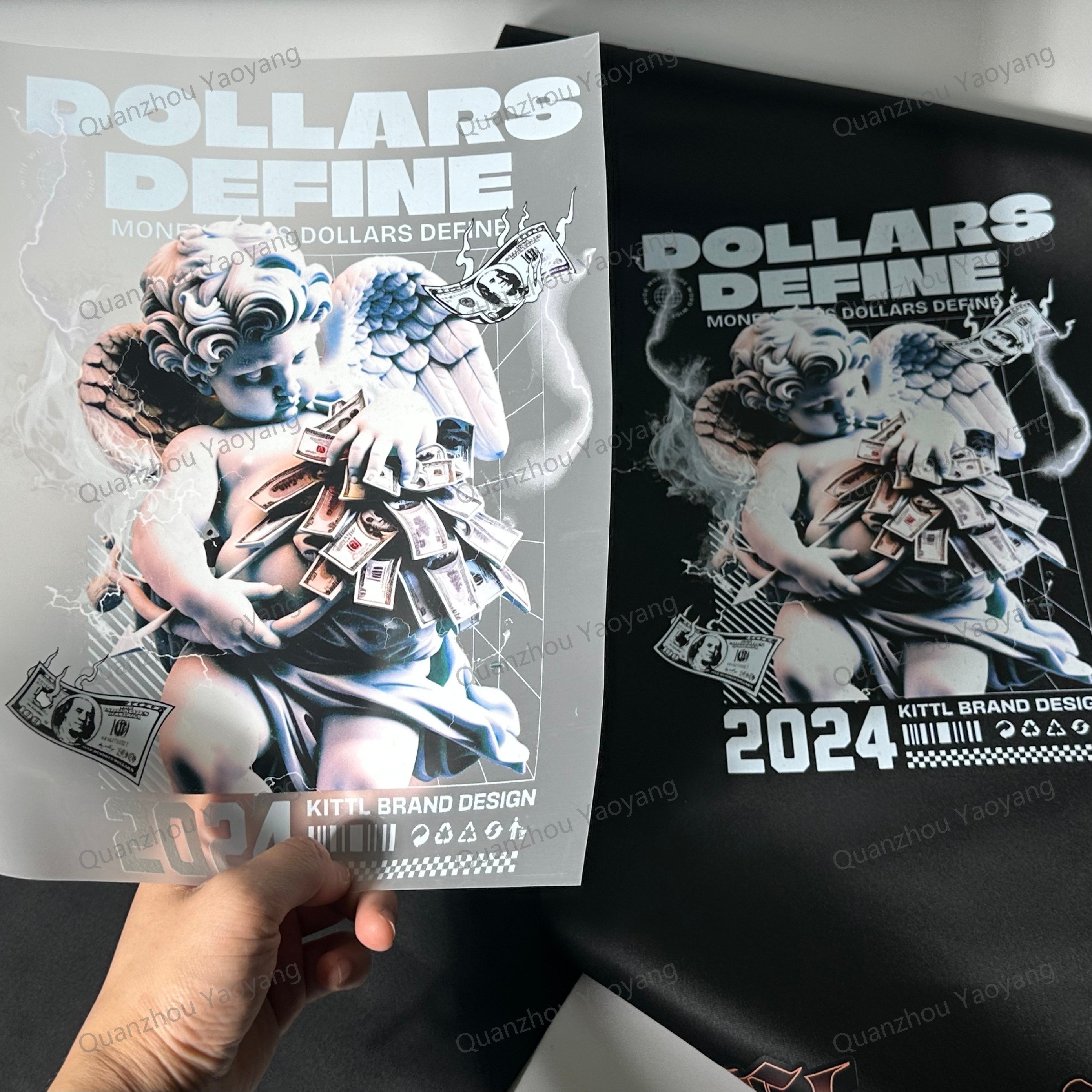 Fastest response Hot Sale Dtf Printer Film Paper Heat Transfer Plastisol Transfer Printing customized labels for t shirt garment