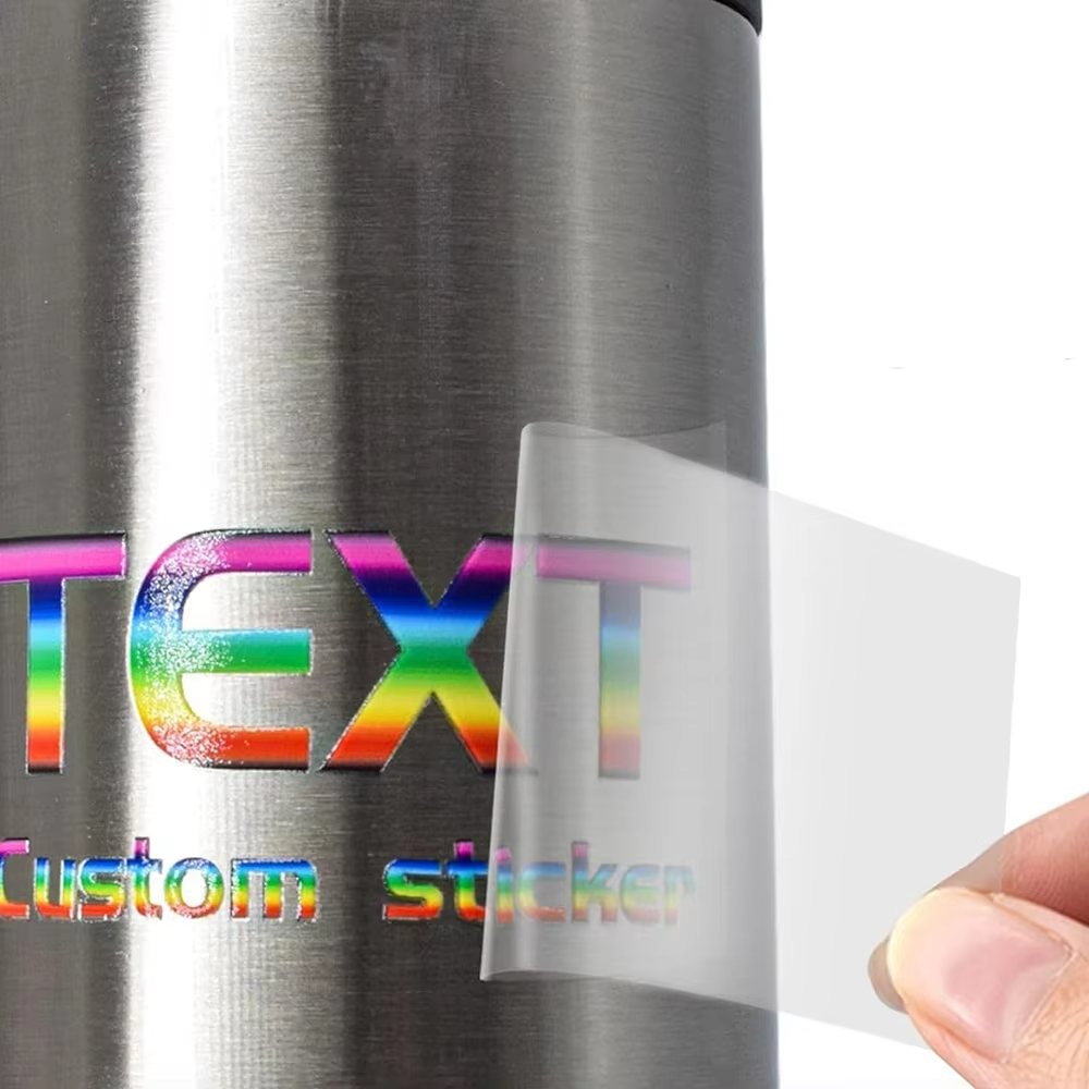 Custom Printing Waterproof Stickers Washable Glass Material for Leather DTF Heat Transfer Printing