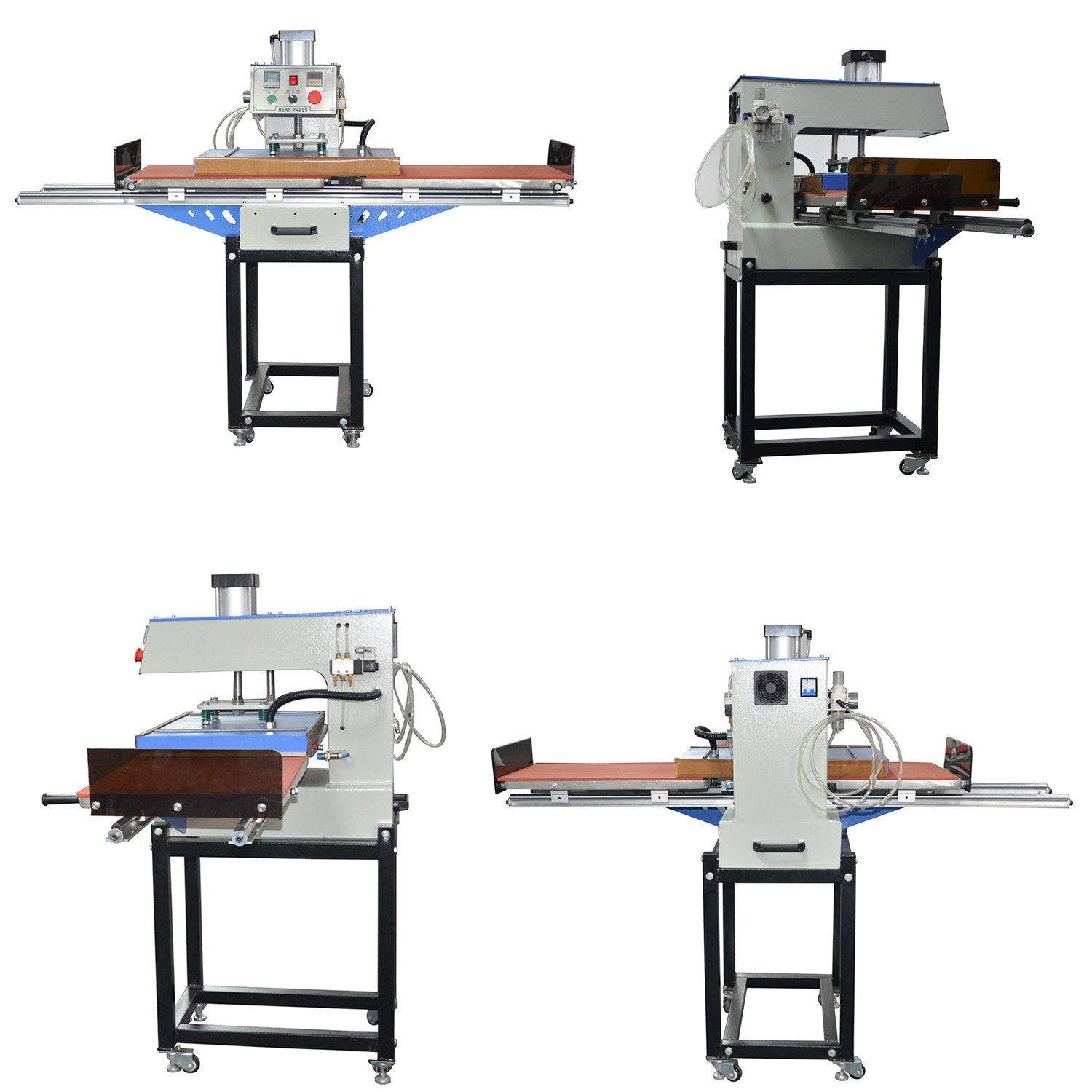 Semi-automatic multi-functional pneumatic electric heating heat press transfer printing machine for sublimation ornament blank