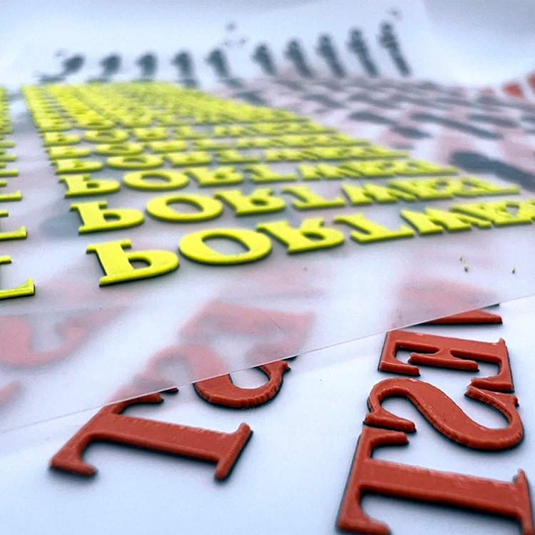 New Fashion Silicone Heat Transfer Custom Logo 3D Heat Transfer Printing transfers for t shirts