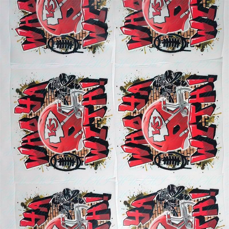 Custom Dtf Heat Transfer Designs Ready to Press NFL team stickers Film Iron On Sticker Heat Transfer Prints On Garments