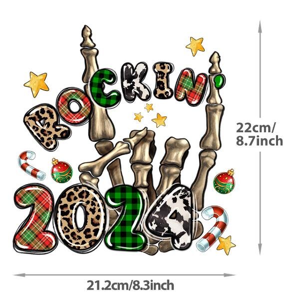 Christmas Rainbow Ready To Press Heat Transfer Printing Custom DTF Print Transfer Stickers For T-shirts