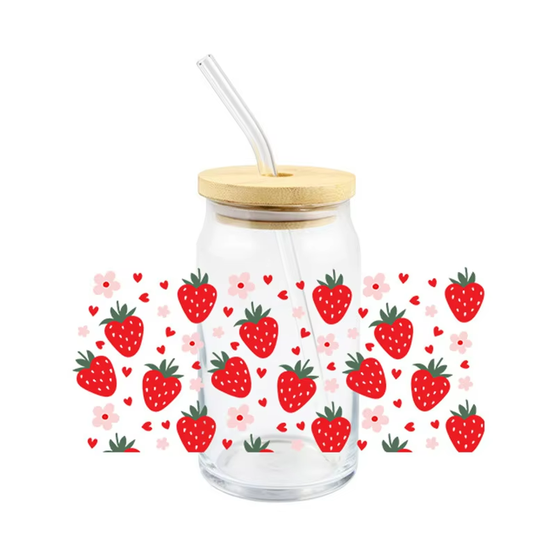 Factory Professional Customization of UV DTF Water Transfer Prints Waterproof and Washable Glass for bottles
