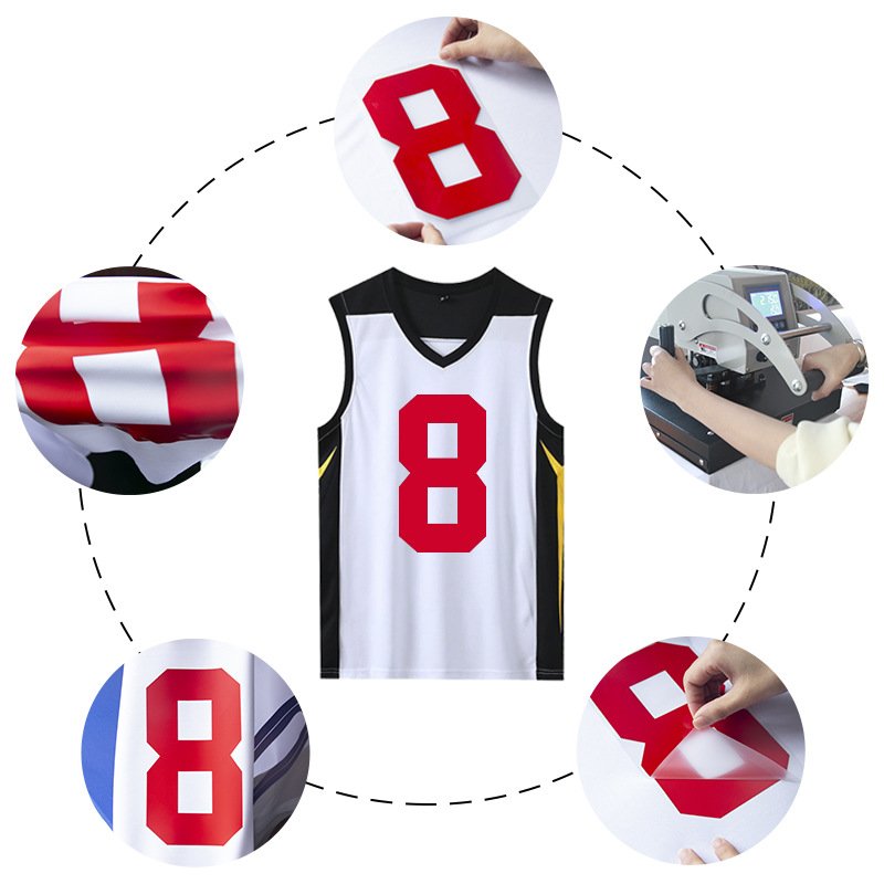 Customized Labels Sports Dtf Transfer Print High quality Basketball Heat Transfer Sticker for Men's T Shirts