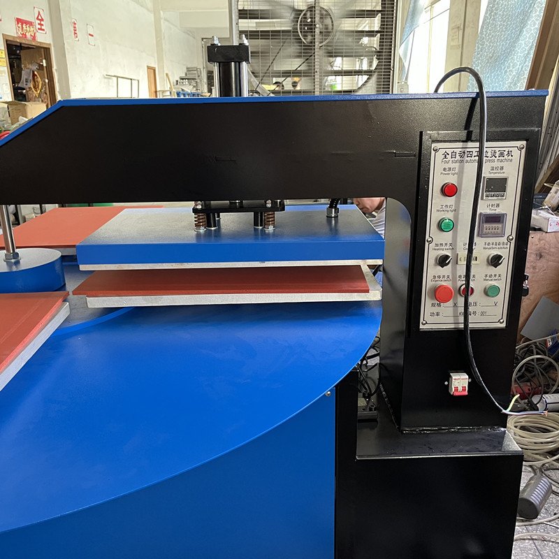 Full-automatic pneumatic rotary four station heavy duty t shirt vevor digital transfer stamping heat press machine 4 stations