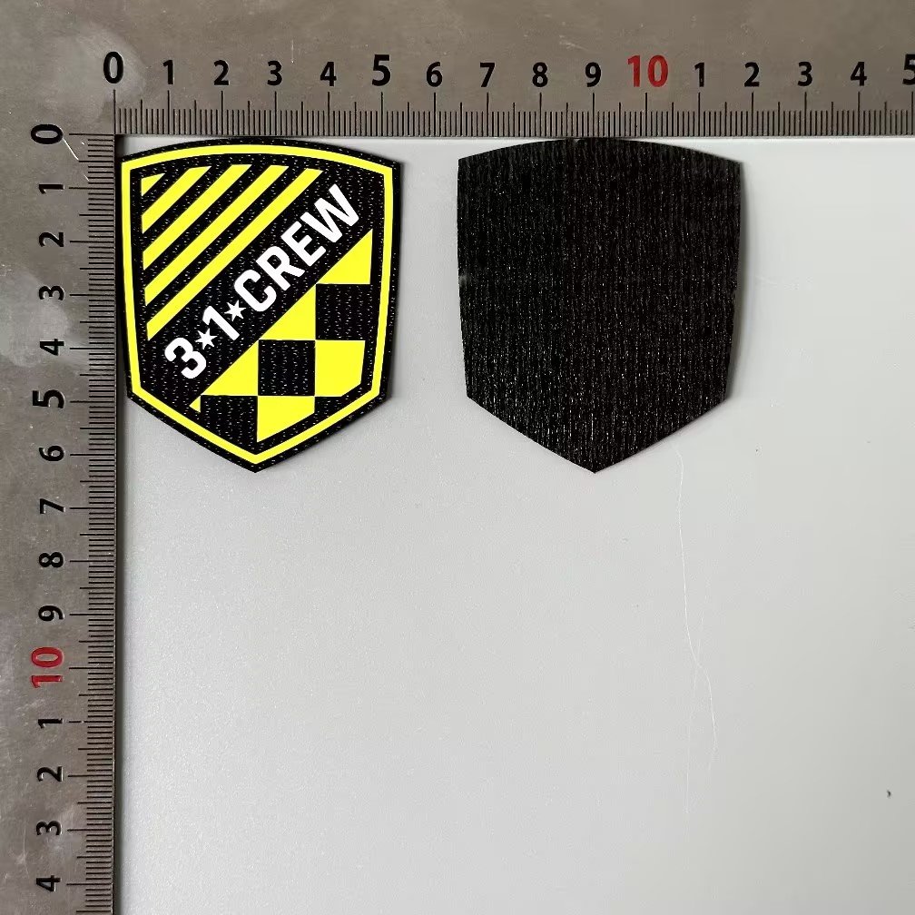 Custom Silicone Raised Logo Tatami Fabric High Density Rubber Heat Transfer 3D Silicone Patches for Clothing