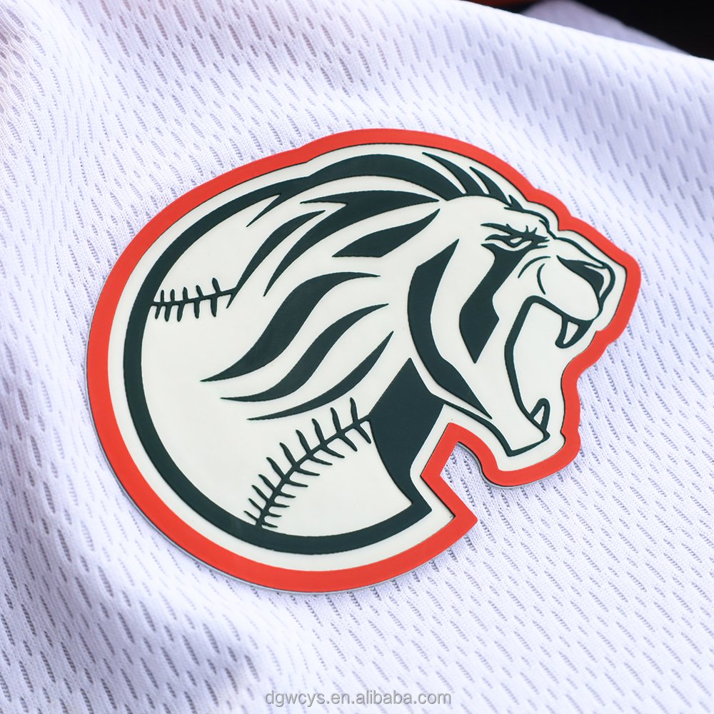 Factory Custom 3d Silicone Logo Heat Transfer Patches Sticker Rubber Printing Label Heat Transfer for T-shirt