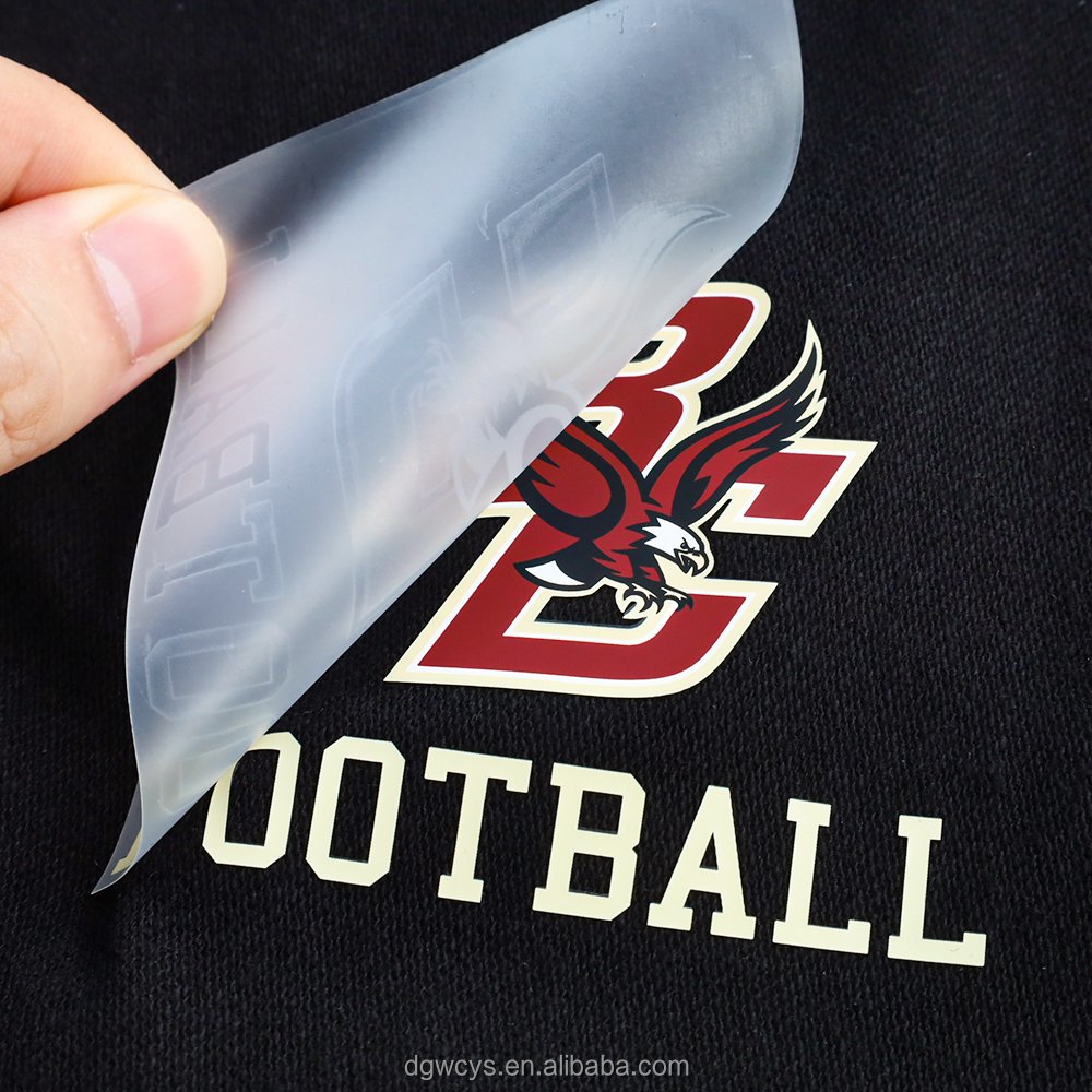 Factory Custom 3d Silicone Logo Heat Transfer Patches Sticker Rubber Printing Label Heat Transfer for T-shirt