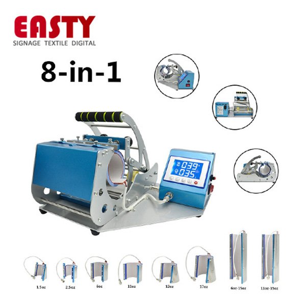Multi-Function 6-in-1 Heat Press Machine for Sublimation Mug Printing Manual Automatic Grade for 11oz 15oz 20oz 30oz Cups