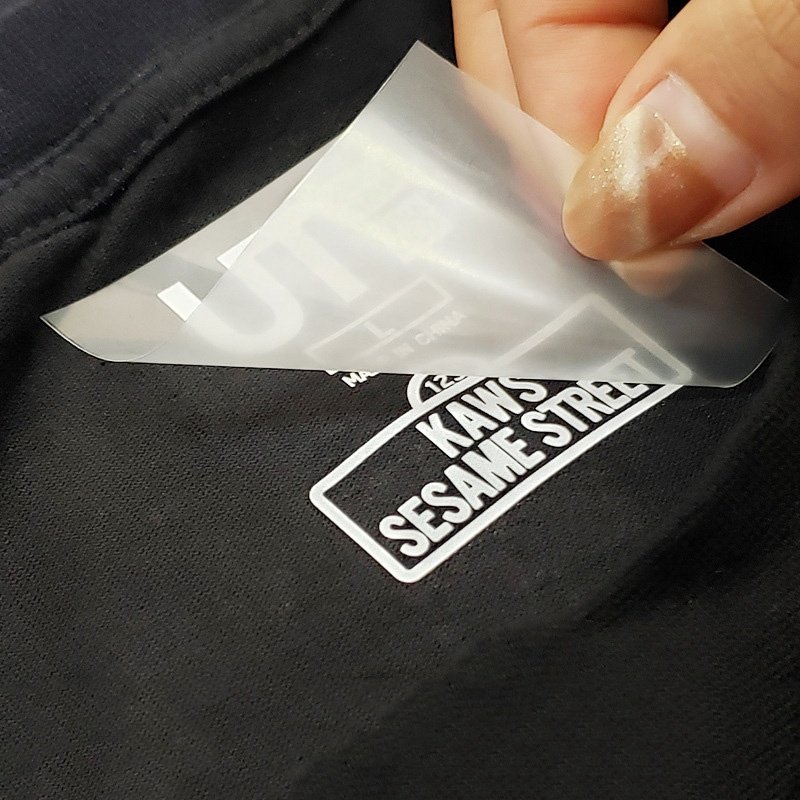 Wholesale Custom Heat Transfer Iron On Vinyl Thermal Label Sticker Screen Print Heat Press LOGO Design For T-shirt POLO Garment