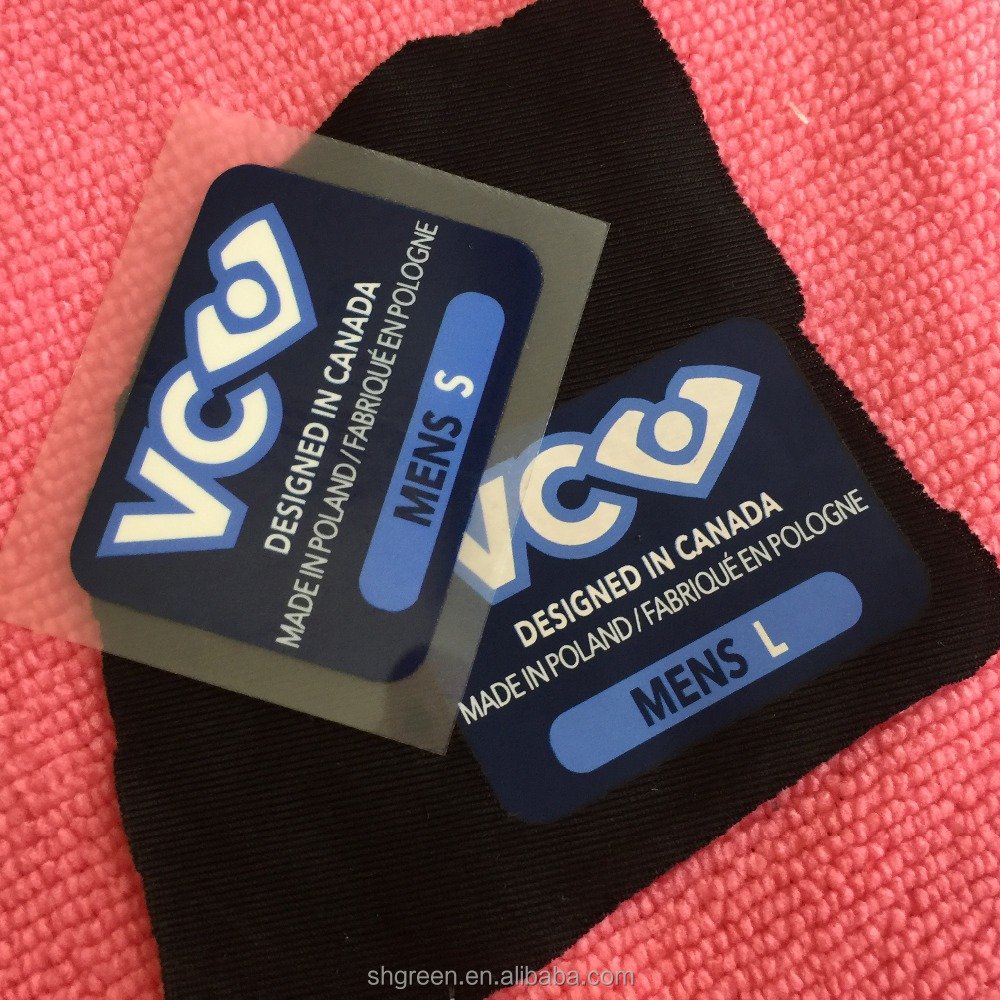 brand logo full color heat transfer label,promotional navy blue color thermal transfer label for underwear